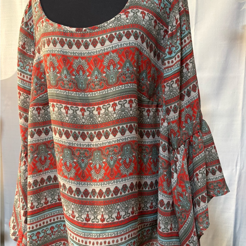 HeartSoul Multicolor #Boho Blouse/Tunic #Gypsy,#Hippie #Festivals #Flowy #Beachy